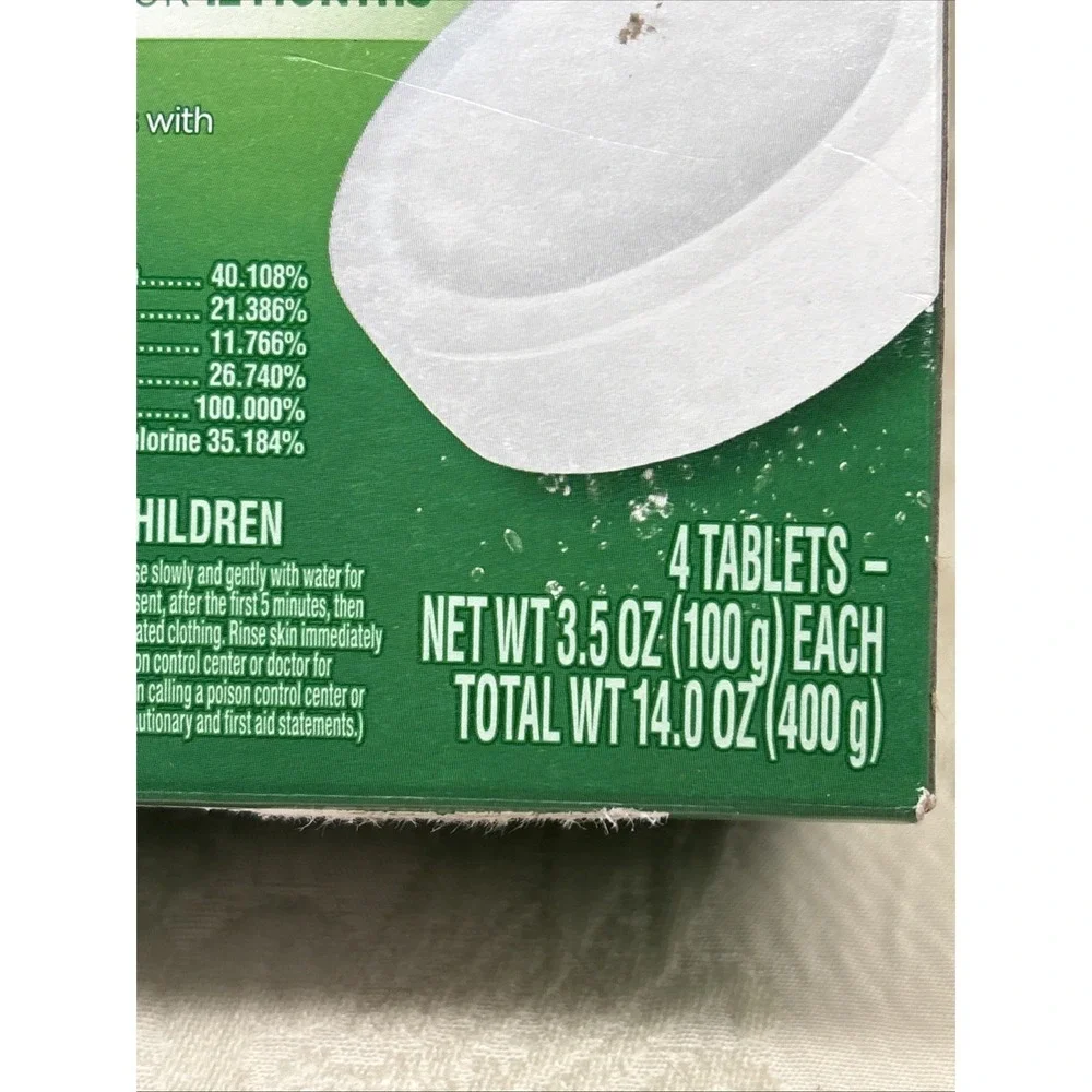 Clorox Bleach Automatic Toilet Bowl Cleaner Tablets, 4 Pack